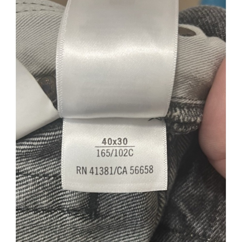Polo Ralph Lauren Mens Jeans 40x30 Black Gray Hampton Straight Leg 100% cotton - Picture 14 of 14